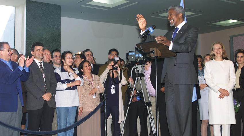 Secretary-General Kofi Annan among staff