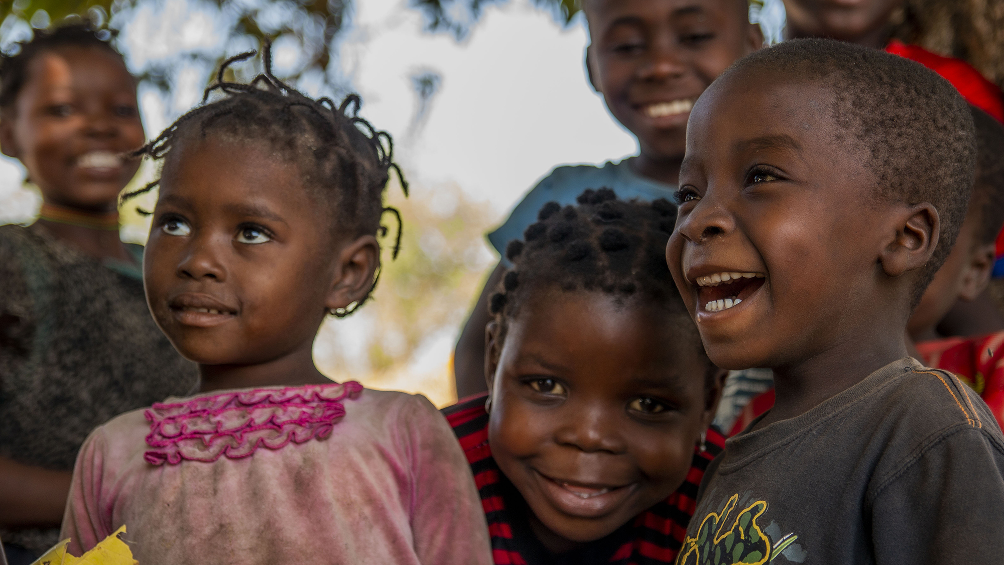 A group of children in Mozambique.